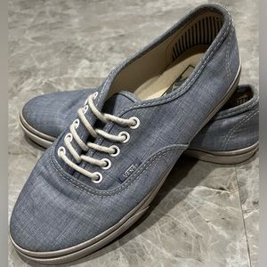 Vans Off the Wall Unisex Light Blue LaceUp Skateboard Shoes TC6D Men 5.5 Women 7